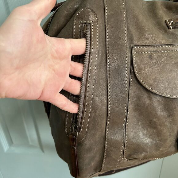 Calvalcanti Genuine Leather Handbag Shoulder Purse Crossbody Strap Made In Italy - Picture 4 of 16